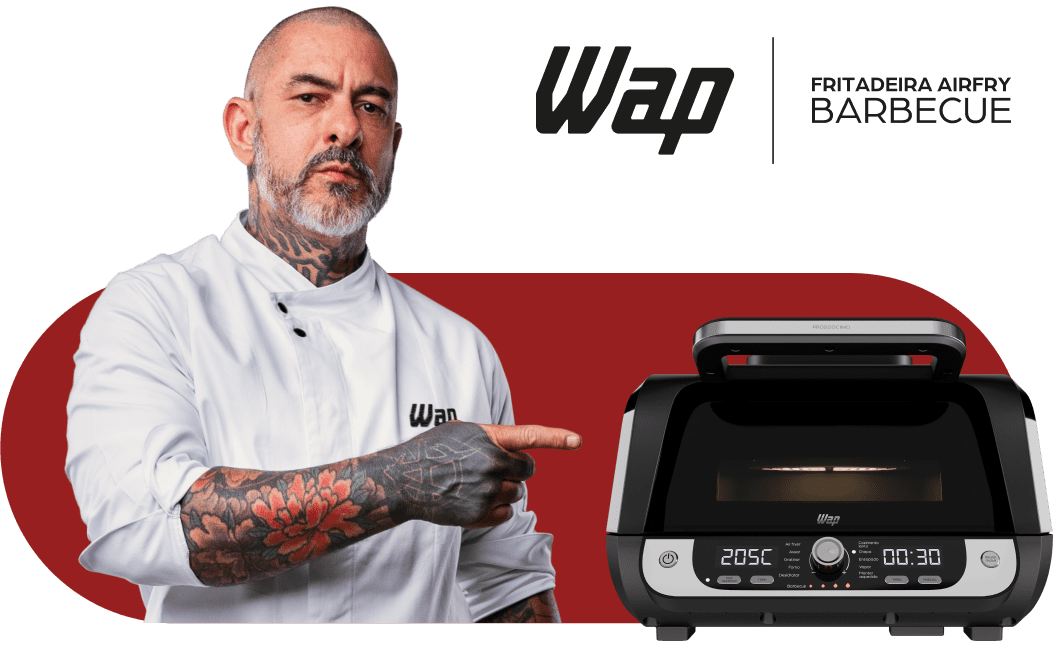 Fritadeira Elétrica WAP Air Fryer Barbecue Digital